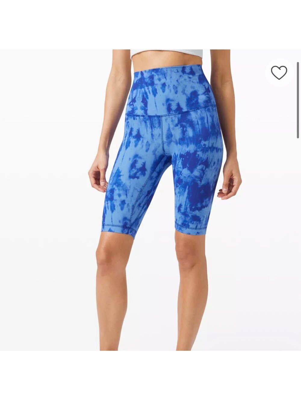 Lululemon Align Super High Rise Short 10” Inseam SZ 4 Game Day Blue Mult Tie Dye